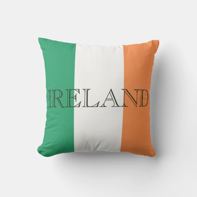 Almofada Irish Flag Ireland overlay tpcnt (Frente)