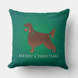 Almofada Irish Setter Dog Felry Design de Natal