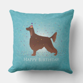 Almofada Irish Setter Happy Birthday Design