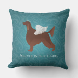 Almofada Irish Setter Pet Memorial Angel Dog Design