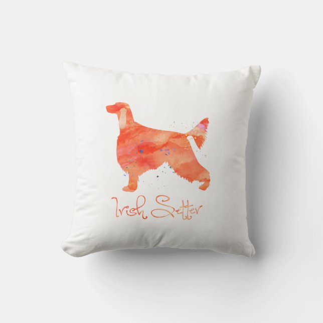 Almofada Irish Setter Watercolor Design (Frente)