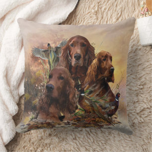Almofada Irish Setters com Faasants - Caça à Paixão