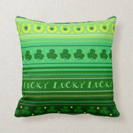 Almofada Irlandês verde afortunado do dia do St. Patricks
