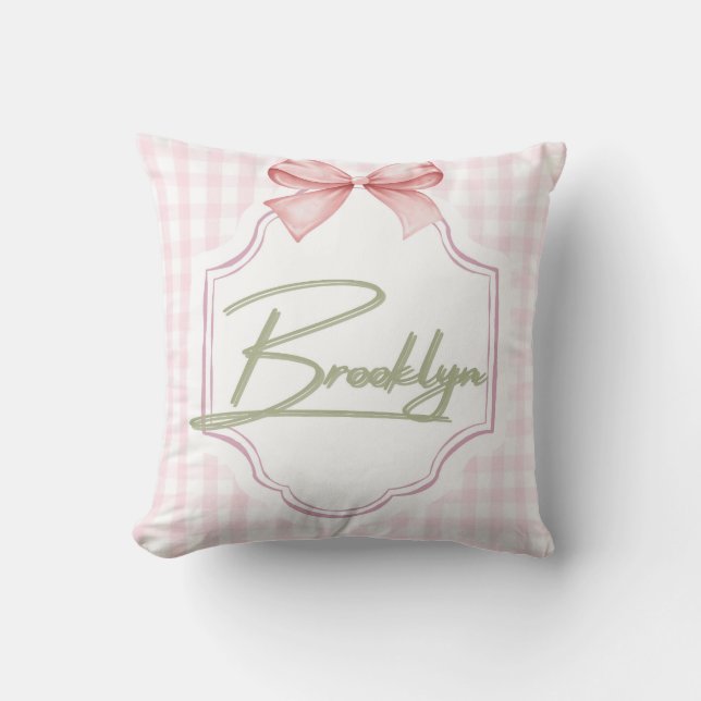 Almofada Irmã BowGingham Personalizada (Frente)