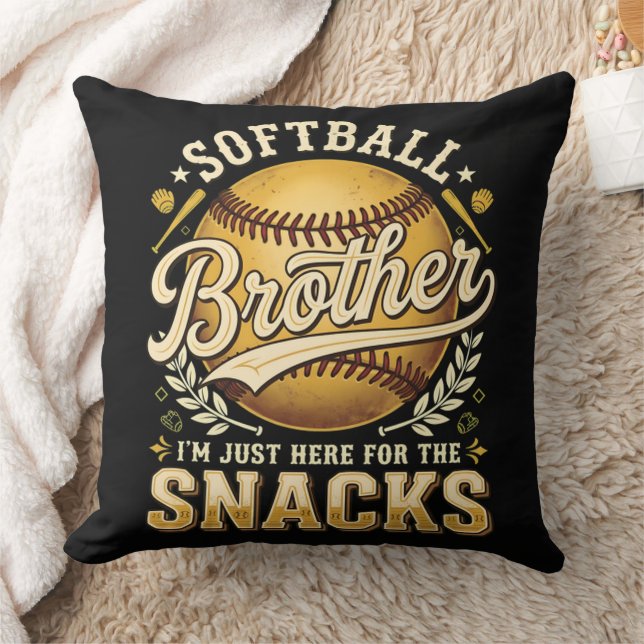 Almofada Irmão de Softball Divertido Lanches Esportes (Cobertor)