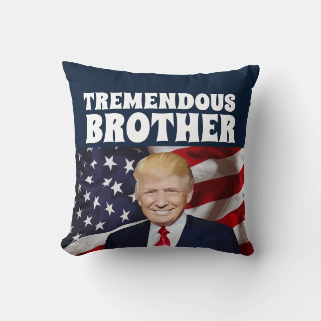 ALMOFADA IRMÃO DONALD TRUMP LANÇA TREFOS (Frente)