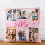 Almofada Irmãs Rosa Quente 6 Colagem Fotográfica Mantendo P<br><div class="desc">Capturar o vínculo da irmandade com o Travesseiro decorativo de presentes das Hot Pink Sisters 6 Photo Collage Keepsaame. Este travesseiro personalizado apresenta um vibrante design cor-de-rosa quente e uma bela colagem organizada de seis fotos queridas, celebrando momentos inesquecíveis entre irmãs. Feito com materiais de alta qualidade, adiciona um toque...</div>