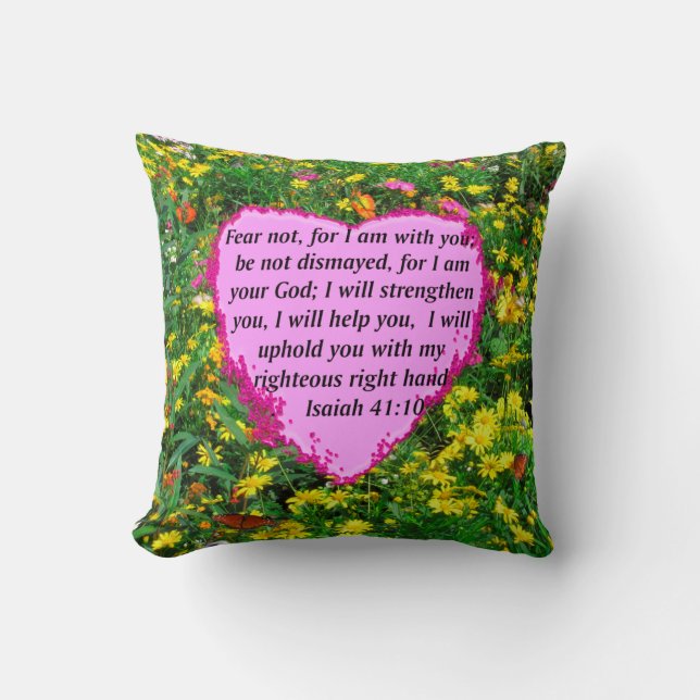 ALMOFADA ISAIAH 41:10 WILDFLOWER PHOTO DESIGN (Frente)