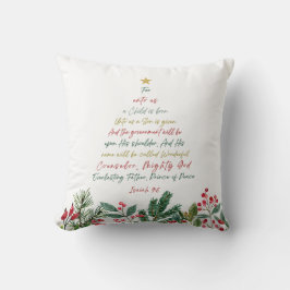 Almofada Isaiah 9:6 Para nós Uma Criança é Natal Nascer