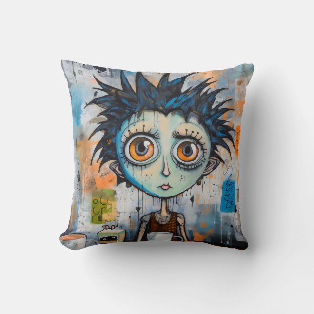 Almofada Isak Inkwell segunda-feira de manhã chorão (Frente)