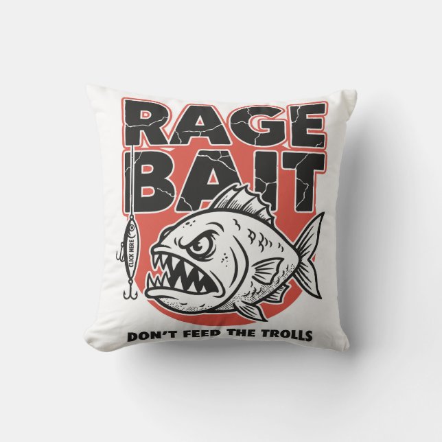 Almofada Isca de Raiva, Não Alimente os Trolls (Frente)