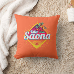 Almofada Isla Saona Caribe Retro República Dominicana