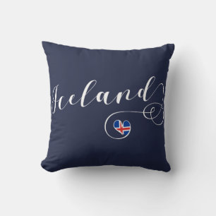 Almofada Islândia Heart Throw, Islândia