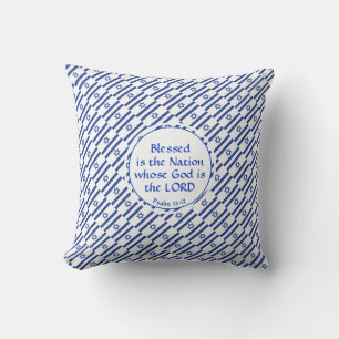 Almofada ISRAEL FLAG Personalizada - Escritura AZUL BLESSED