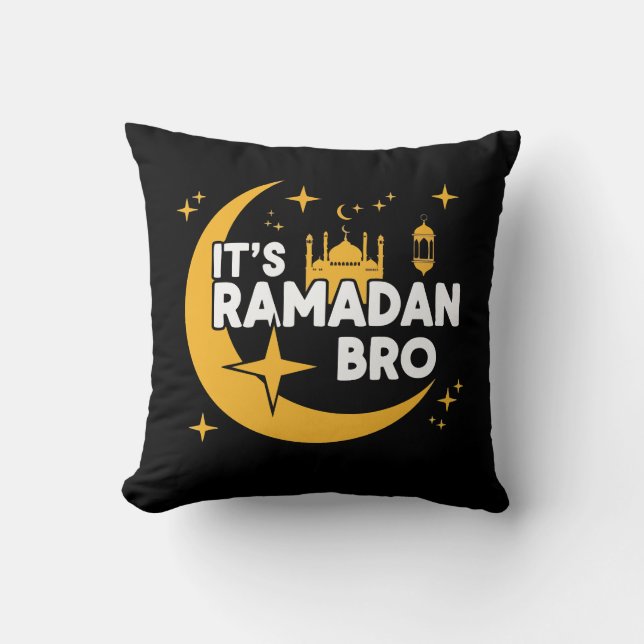 Almofada It’s Ramadan Bro Happy Fasting Islamic Crescent  (Frente)