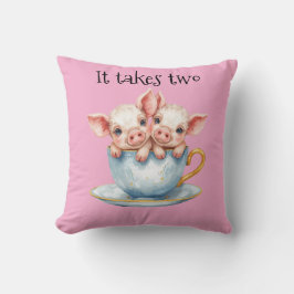 Almofada It Takes Two Teacup Piglets