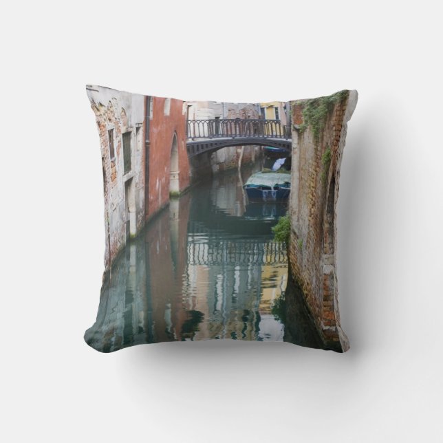 Almofada Itália, Veneza, Reflexos e Pequena Ponte de (Frente)