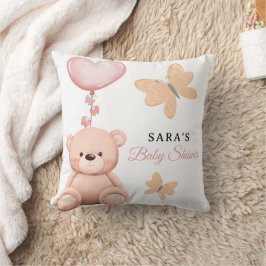 Almofada It's a Girl Cute Teddy Bear Baby Shower Cartoon 