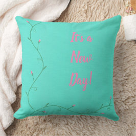 Almofada It's a New Day, Pink Flower Buds Custom Pillows