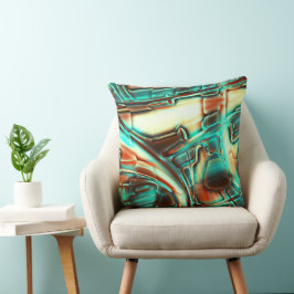 Almofada Ivory digital com tom queimado e filme de menta