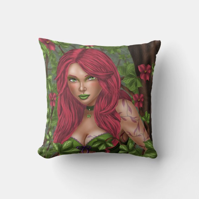 Almofada Ivy, a garota venenosa (Frente)