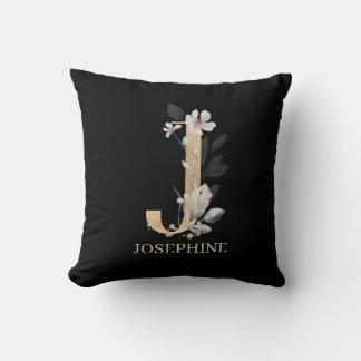 Almofada J Monograma Travesseiro decorativo Personalizado F