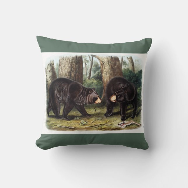 Almofada J.W. Audubon - Ursus Americanus Black Bear (Frente)