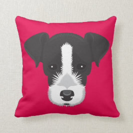 Almofada Jack cor-de-rosa Russell Terrier