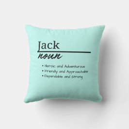 Almofada Jack, Menino Definição de Nome Personalizado