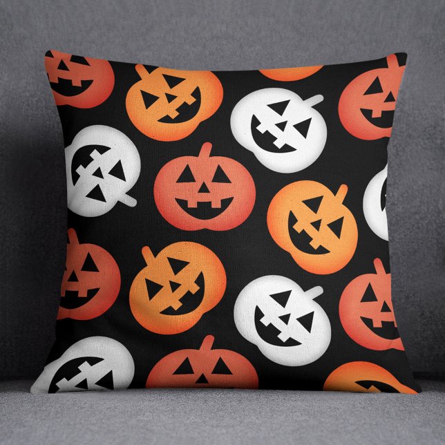Almofada Jack O Lanterna Pumpkins Black Halloween (Criador carregado)