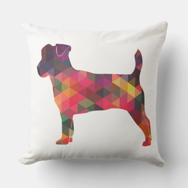 Almofada Jack Russell Terrier Geométrico Pattern Silhouette (Frente)