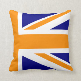 Almofada Jack Union Metade Azul Marinho e Laranja
