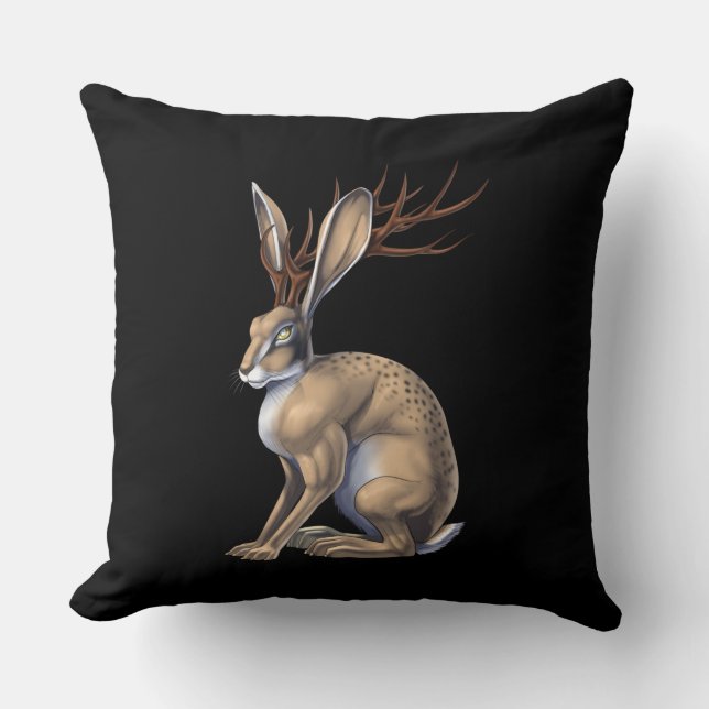 Almofada Jackalope Cryptid Animal (Frente)
