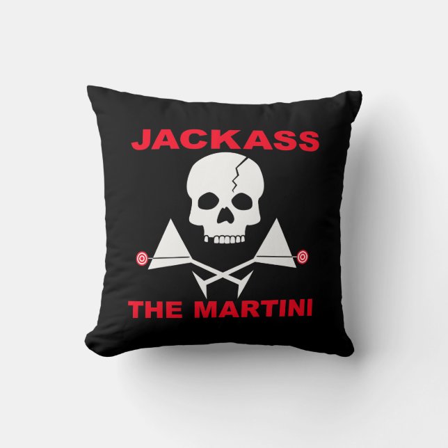 Almofada JACKASS Reversível, A Pílula MoJo Americana (Frente)