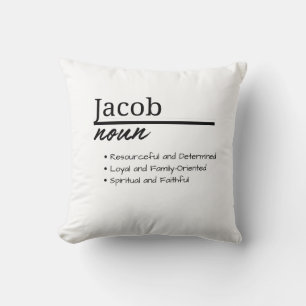 Almofada Jacob, Definição de Nome Personalizado de Menino