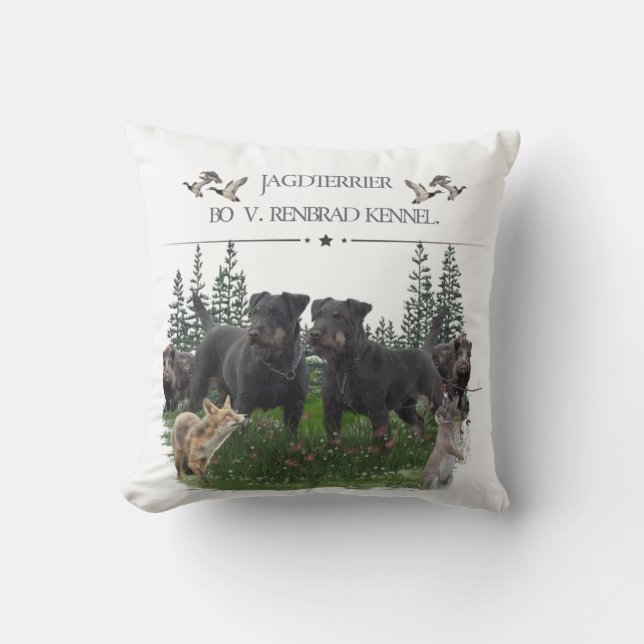 Almofada Jagdterrier Bo v. Renbrad Kennel. Pele do Laptop H (Frente)