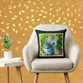 Almofada Jaguar Among the Trees Throw Pillow