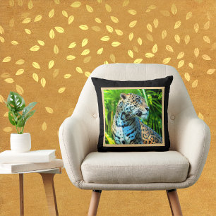 Almofada Jaguar Among the Trees Throw Pillow