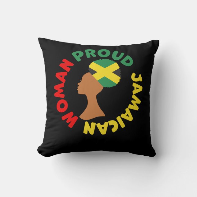Almofada Jamaica Country Flag Roota Mulher Jamaicana Orgulh (Frente)