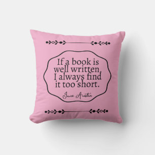 Almofada Jane Austen - se um livro é bem escrito