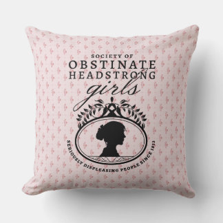 Almofada Jane Austen Society of Obstinate Headstrong Girls