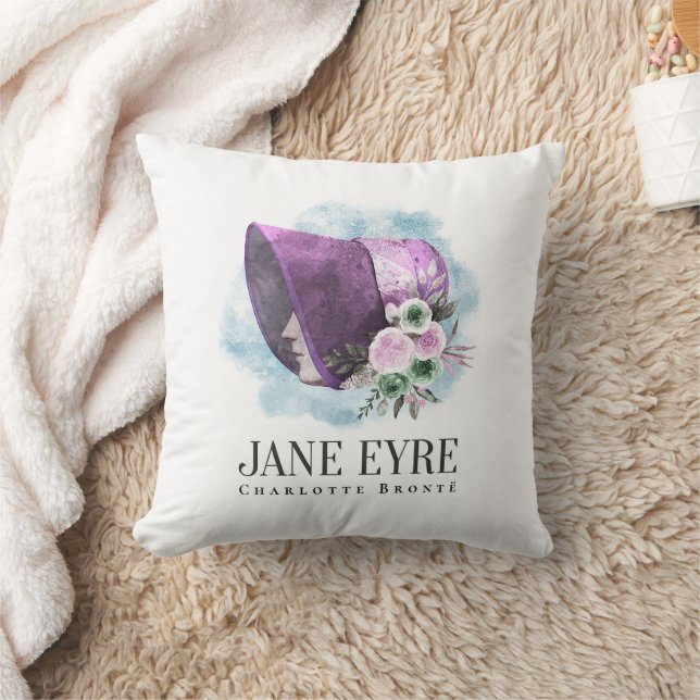 Almofada Jane Eyre Bonnet Purple Bonnet e Flores (Cobertor)