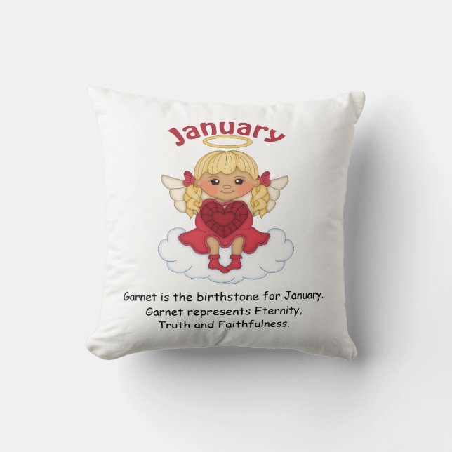 Almofada Janeiro Birthstone Angel Blone (Frente)
