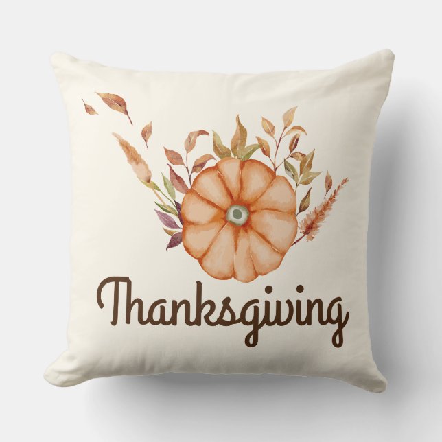 Almofada Janto de Ação de Graças Convidar Tema Boho (Frente)