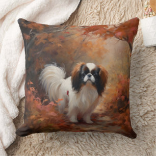 Almofada Japanese Chin no Outono Folhas Caem Inspiram