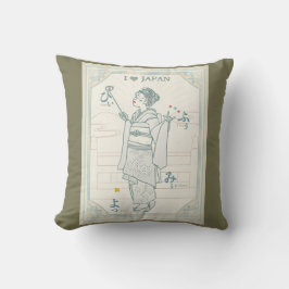 Almofada Japan's ancient capital and cute maiko. クッション