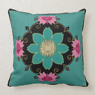 Almofada Japonês Art Nouveau Rosette