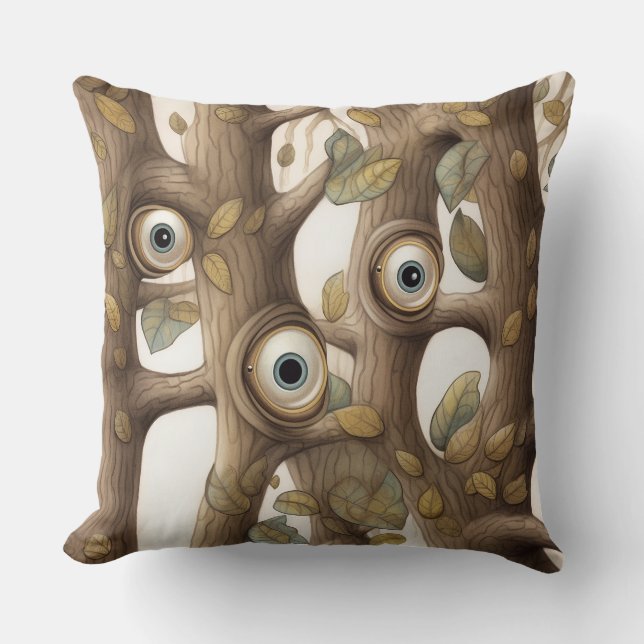 Almofada Jardim Botânico de Olhos Googly (Frente)