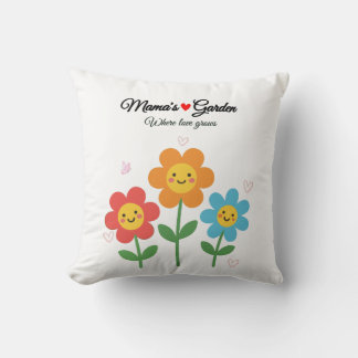 Almofada Jardim da Mamãe Onde o Amor Cresce | Tipografia Fl