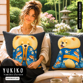 Almofada JARDIM DA YUKIKO • Storywear • Vistas frontal e
